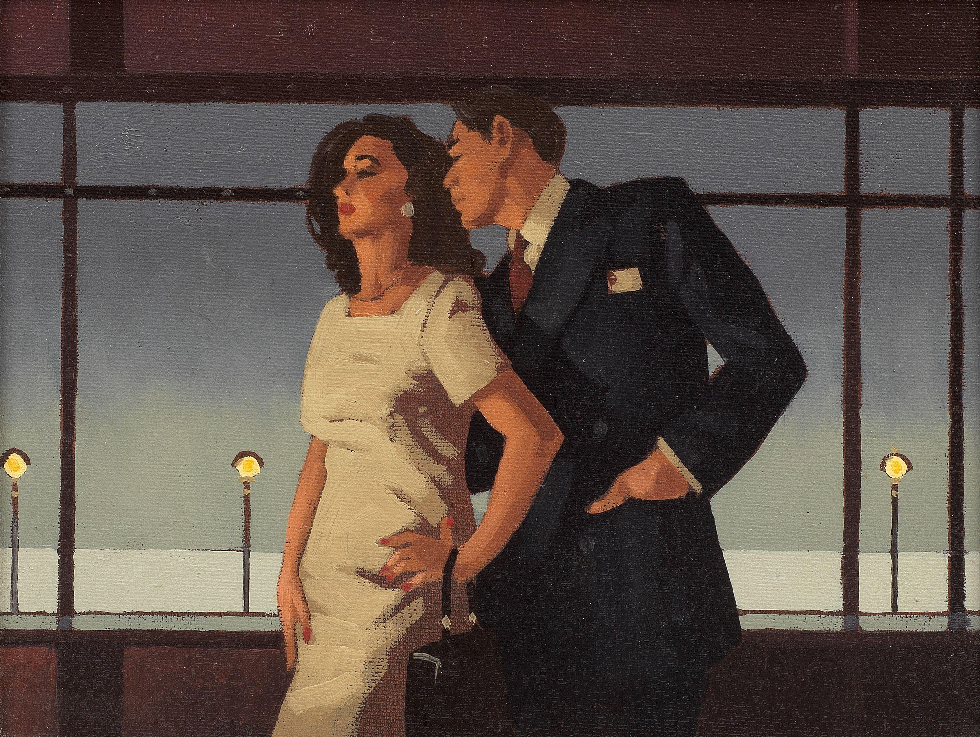 Jack Vettriano OBE Hon LLD - The Man in the Navy Suit (Study) Painted in 2007