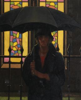 Jack Vettriano OBE Hon LLD - The Umbrella Lady