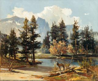 Jack Wilkinson Smith - Stag in a Sierra Landscape