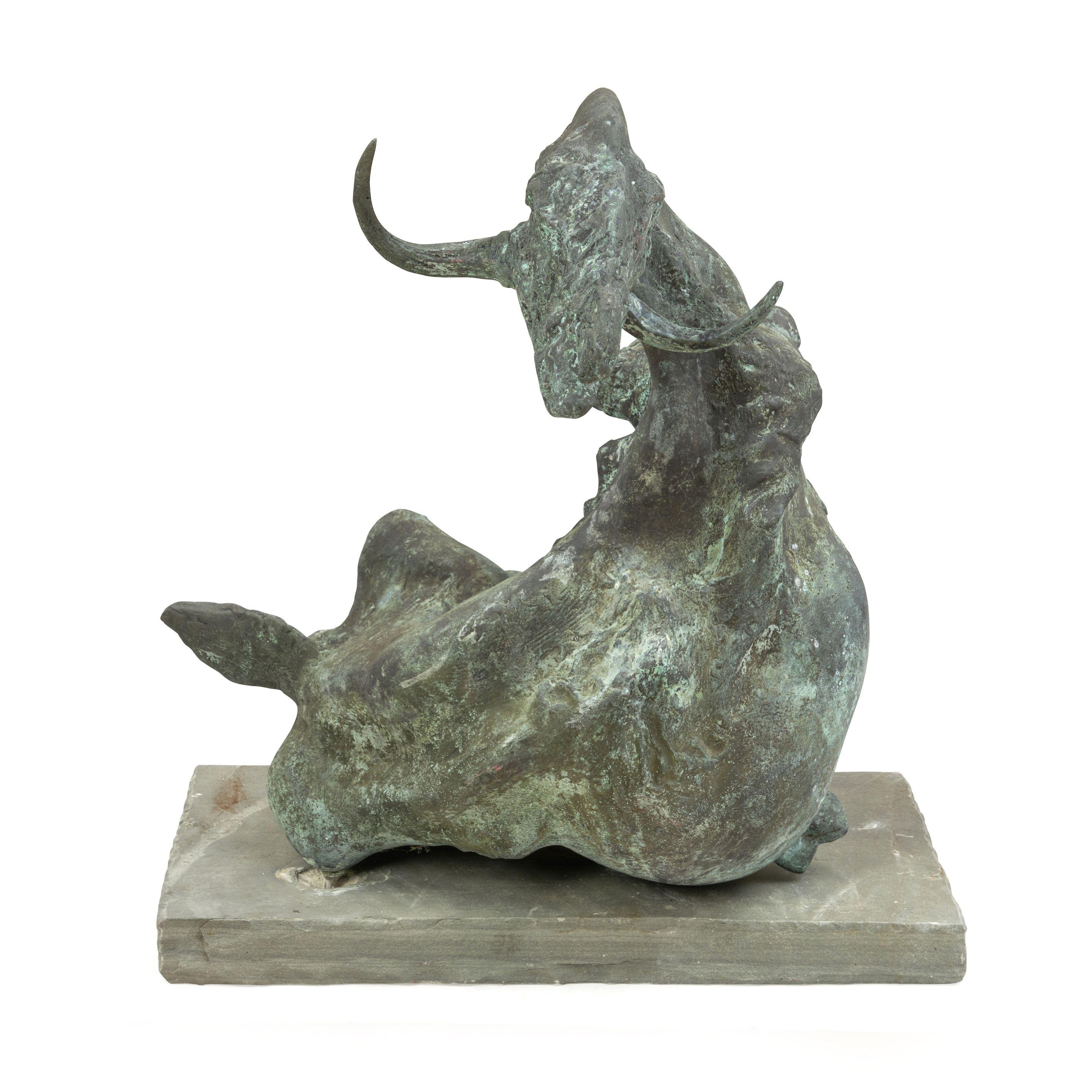 Jack Zajac - Bound Goat Thursday, 1973 height 28 in. (71.1 cm), on a stone base