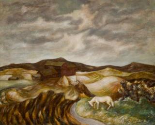 Jackson Pollock - Landscape With White Horse