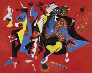 Jackson Pollock - Red And Blue