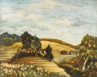 Jackson Pollock - Untitled (Landscape With Tree To Right)