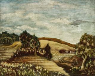 Jackson Pollock - Untitled (Landscape With Tree To Right)