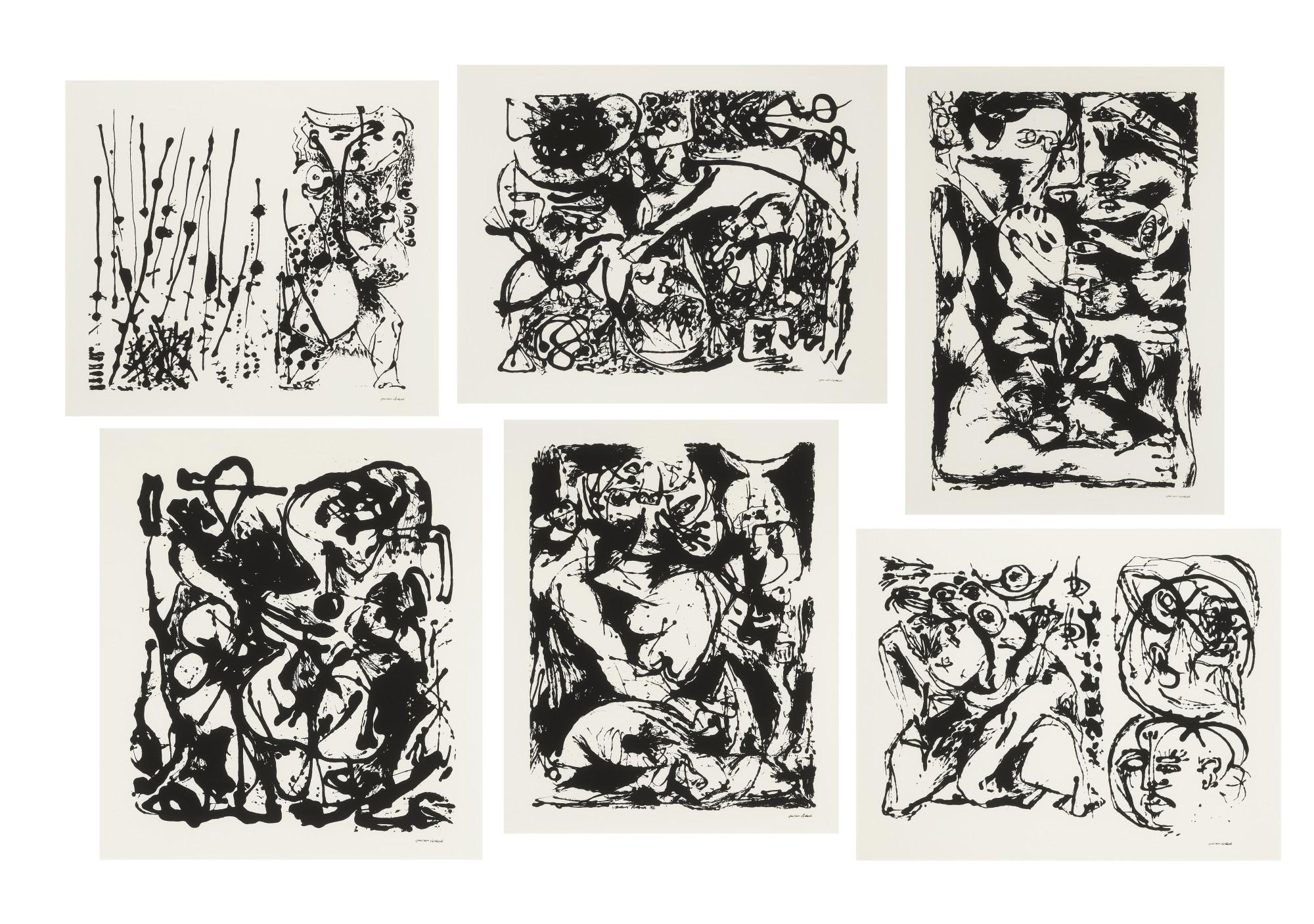 Jackson Pollock - Untitled Portfolio (O\'Connor/Thaw 1091 - 1096)
