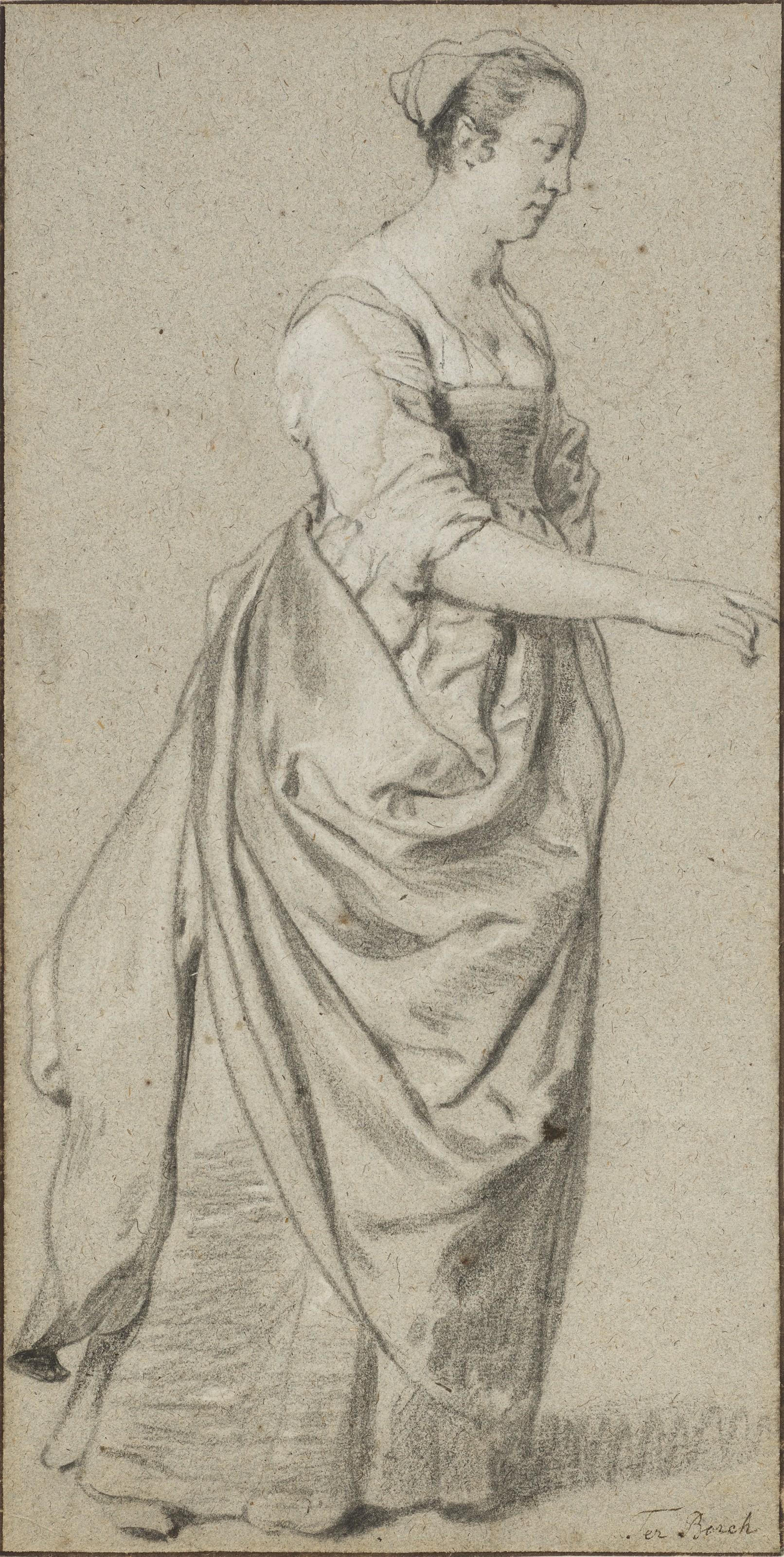 Jacob Adriaensz. Backer - A standing woman to the right