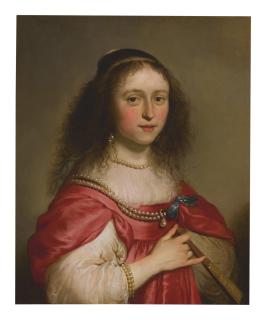 Jacob Adriaensz. Backer - Portrait Of A Young Woman Holding A Fan