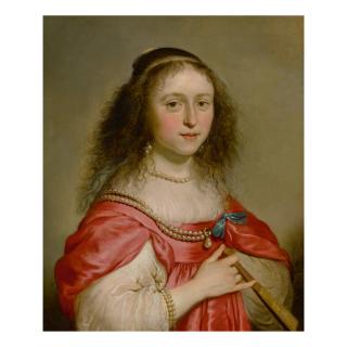 Jacob Adriaensz. Backer - Portrait Of A Young Woman Holding A Fan