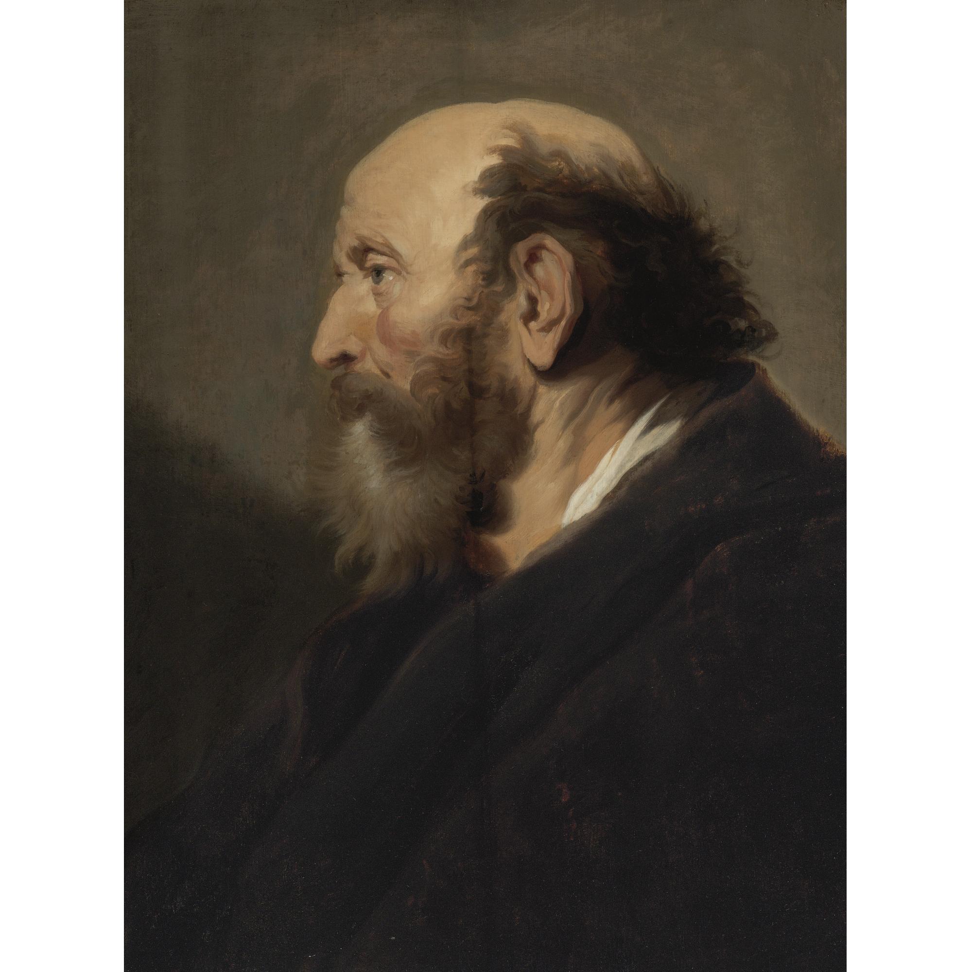 Jacob Adriaensz. Backer - Profile Portrait Of A Bearded Man