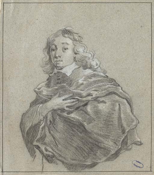 Jacob Adriaensz. Backer - Un portrait d\'homme à mi-corps, tenant son manteau de la main droite