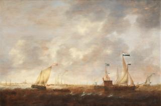Jacob Adriaensz. Bellevois - The Zeeland Fleet On The Merwede, Dordrecht In The Distance