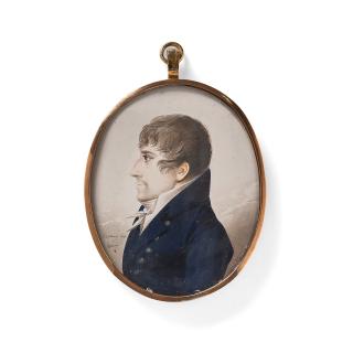 Jacob Axel Gillberg - Man in blue justacorpe