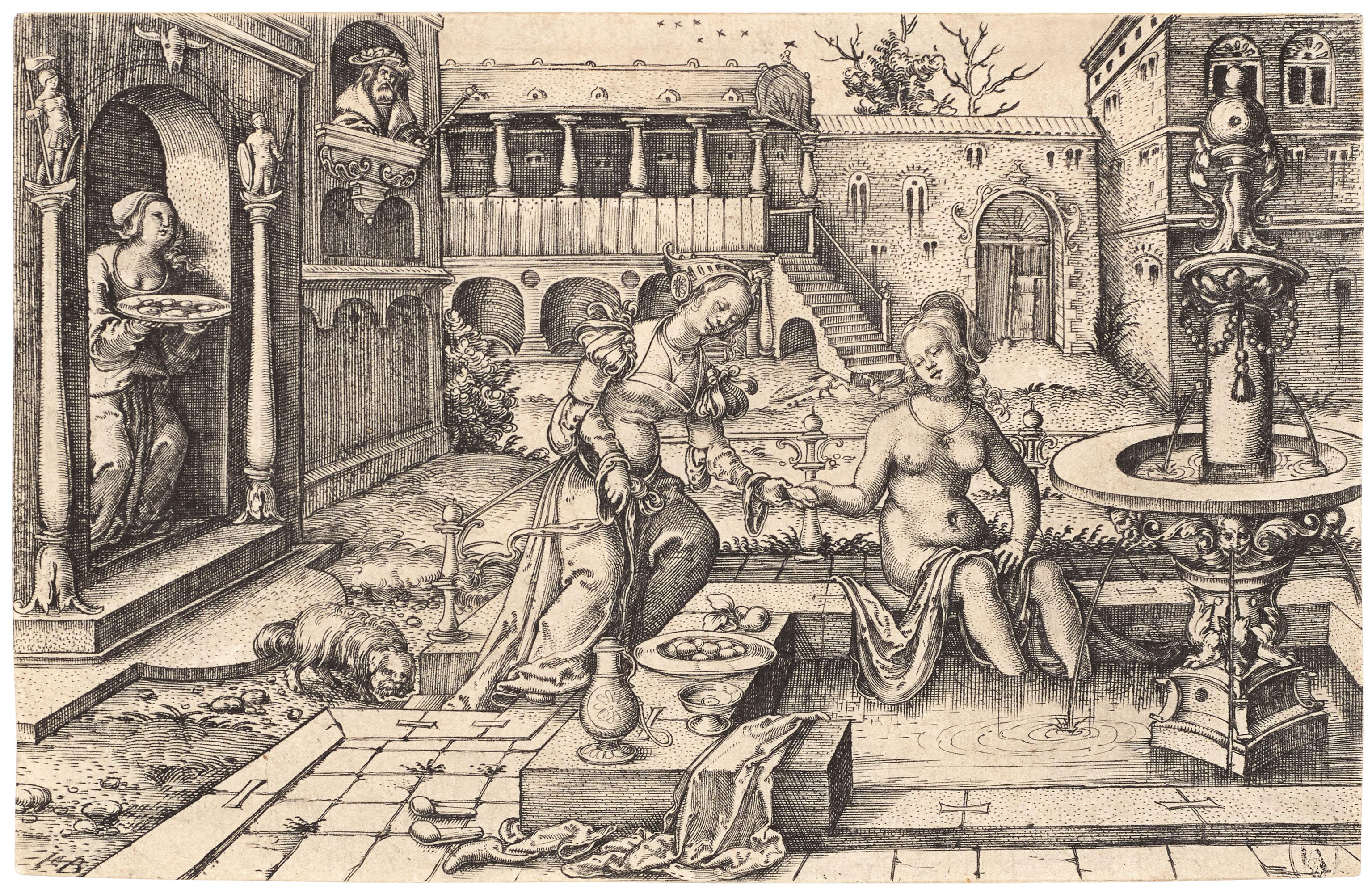 Jacob Binck - Bathsheba at the Bath