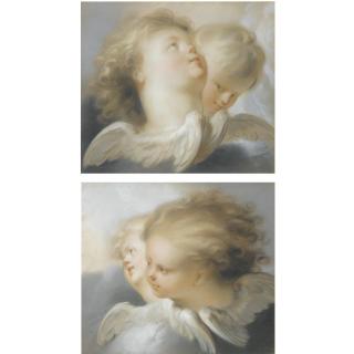 Jacob de Wit - A Pair Of Studies Of Two Seraphs Amongst The Clouds