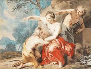 Jacob De Wit - Diana instructing the young hunters