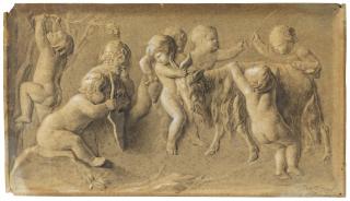 Jacob de Wit - Puttengruppe mit Ziegenbock