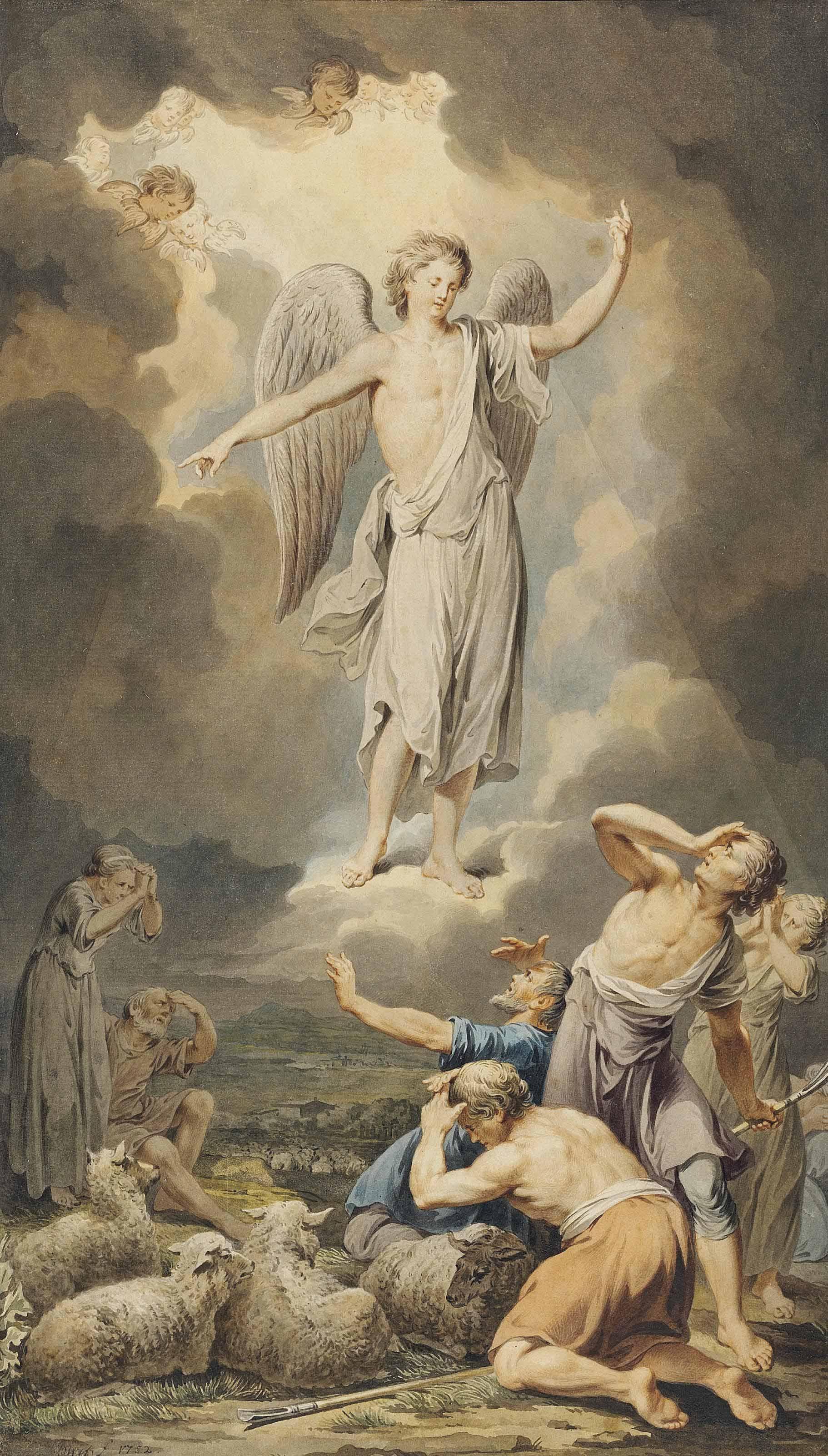 Jacob de Wit - The Annunciation To The Shepherds