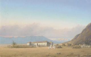 Jacob Dirk van Herwerden - Arabs with their camels in the desert of Algeria