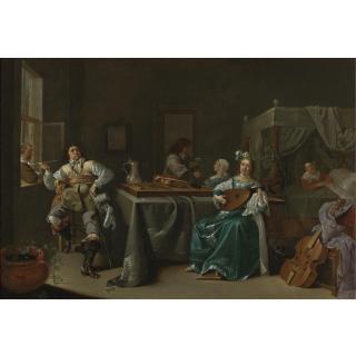 Jacob Duck - A Merry Company In An Interior