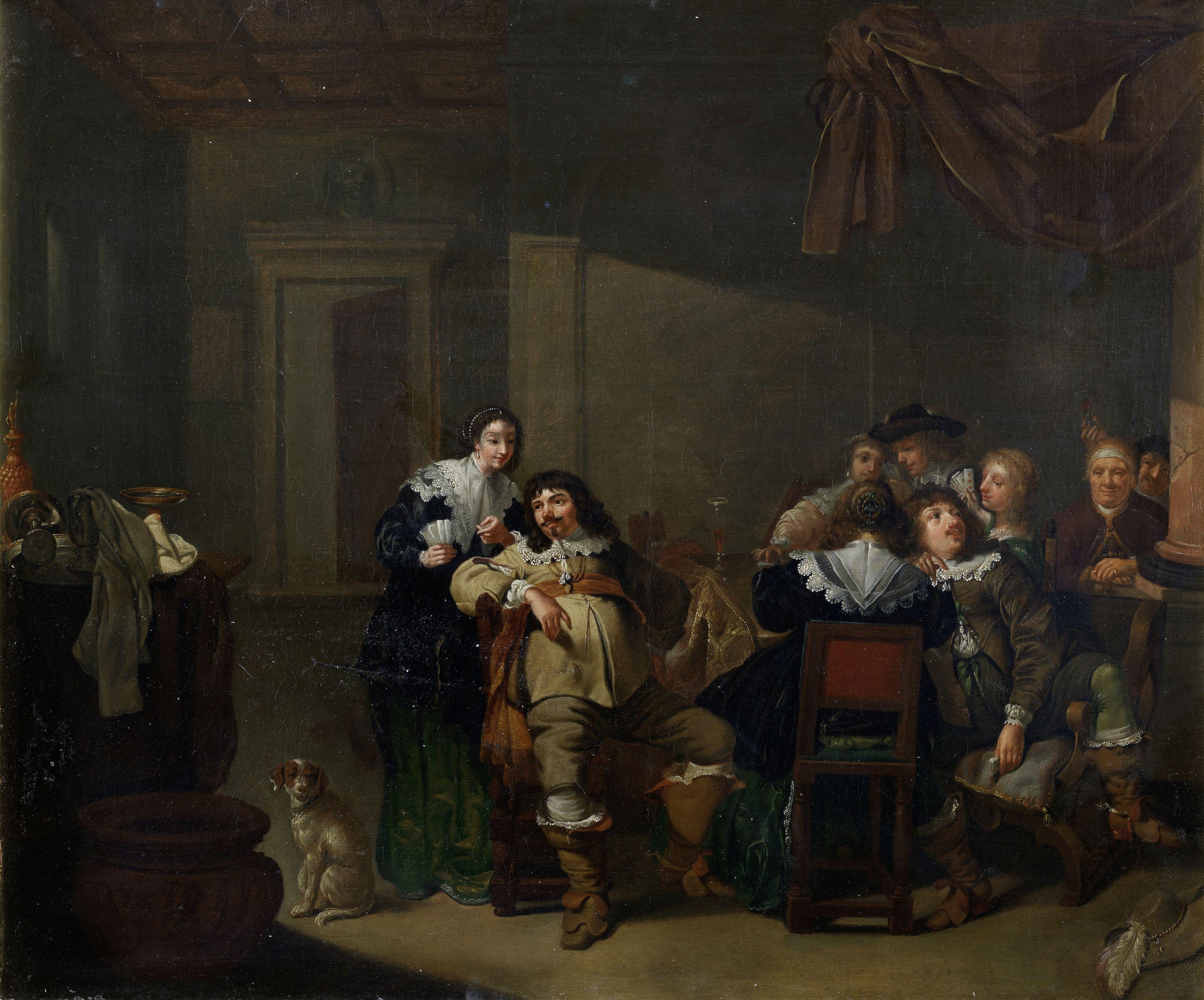 Jacob Duck - Elegant Figures In An Interior