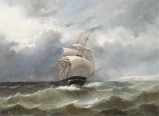 Jacob Eduard Van Heemskerck Van Beest - The return of the squadron of Prince Hendrik of the Netherlands by the English coast in 1847