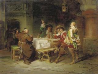 Jacob Emmanuel Gaisser - Zecherrunde im Klosterkeller