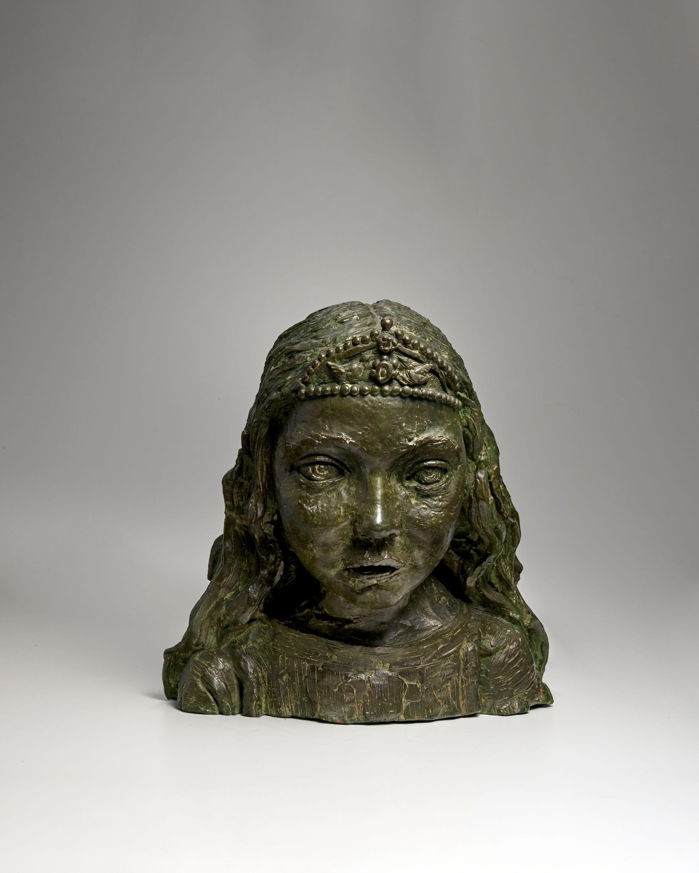 Jacob Epstein - Eleventh Portrait of Peggy Jean (long hair, at 7 years 6 months)