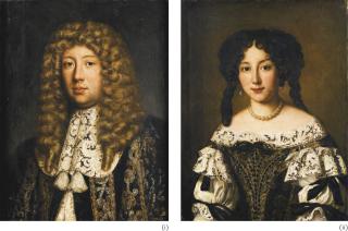 Jacob Ferdinand Voet - Portrait Du Marquis Cesare Baldinotti Portrait De La Marquise Marta Ghezzi Baldinotti