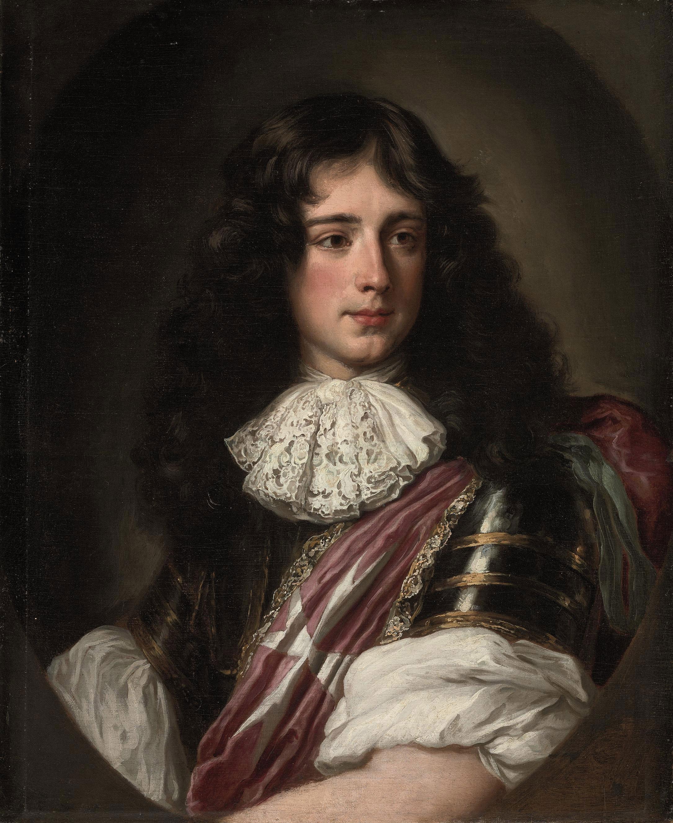 Jacob Ferdinand Voet - Portrait of Philippe, Duc de Vendôme (1655-1727), Grand Prior of the Knights of Malta in France, bust-length, in a feigned oval