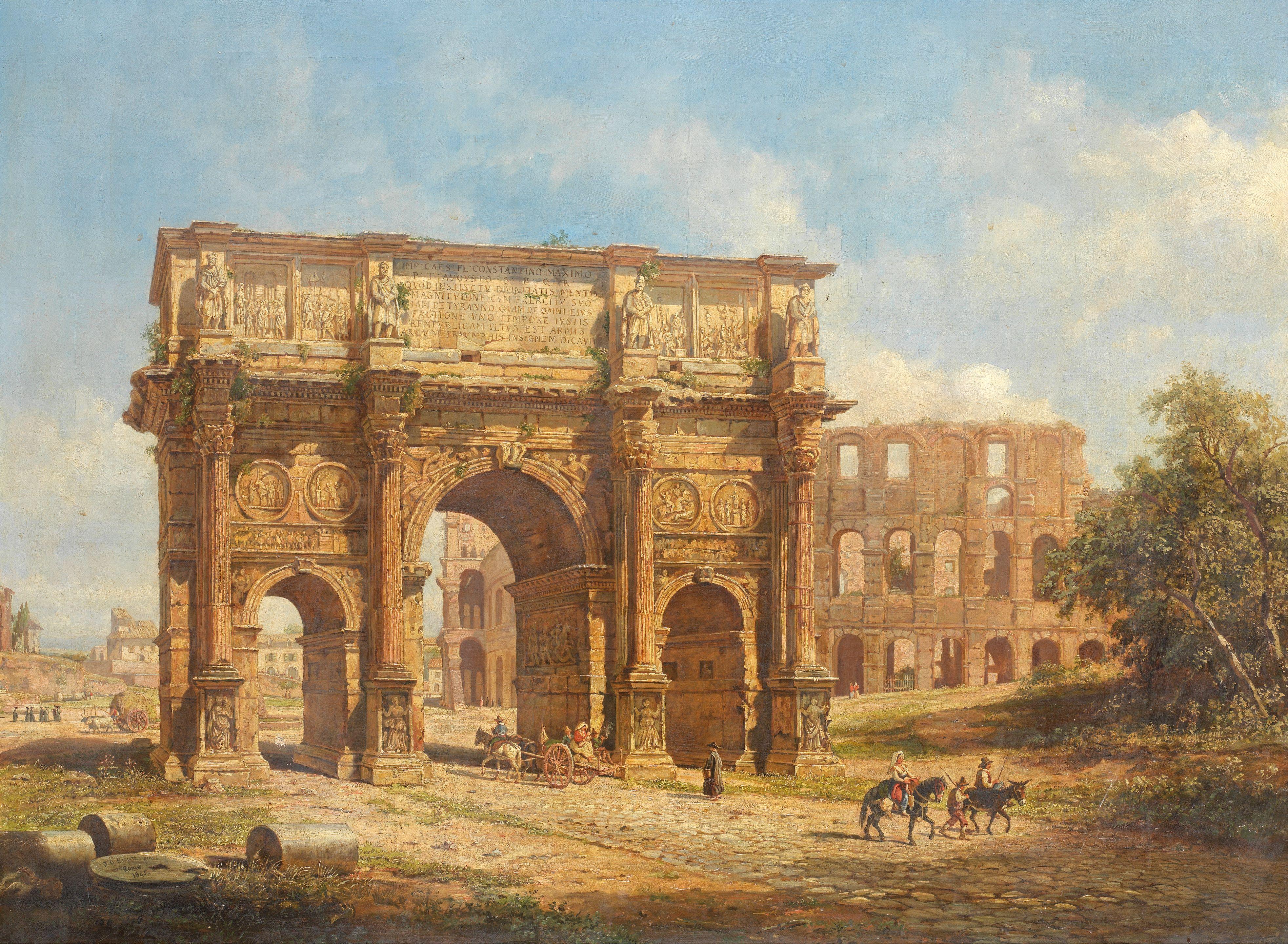 Jacob George Strutt - The Arch of Constantine, Rome