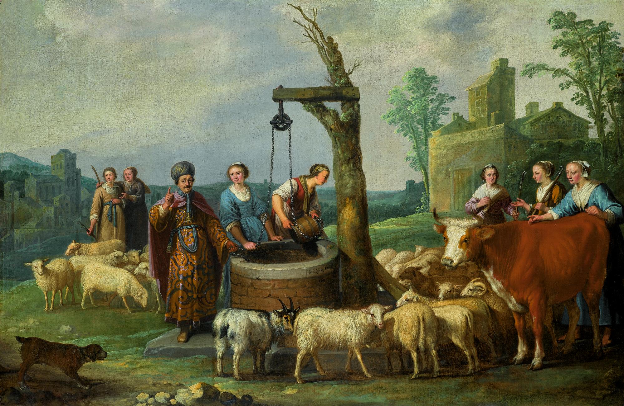 Jacob Gerritsz. Cuyp - Moses And The Seven Daughters Of Jethro