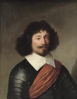 Jacob Gerritsz. Cuyp - Portrait of an officer, half-length, in armor, with a red sash