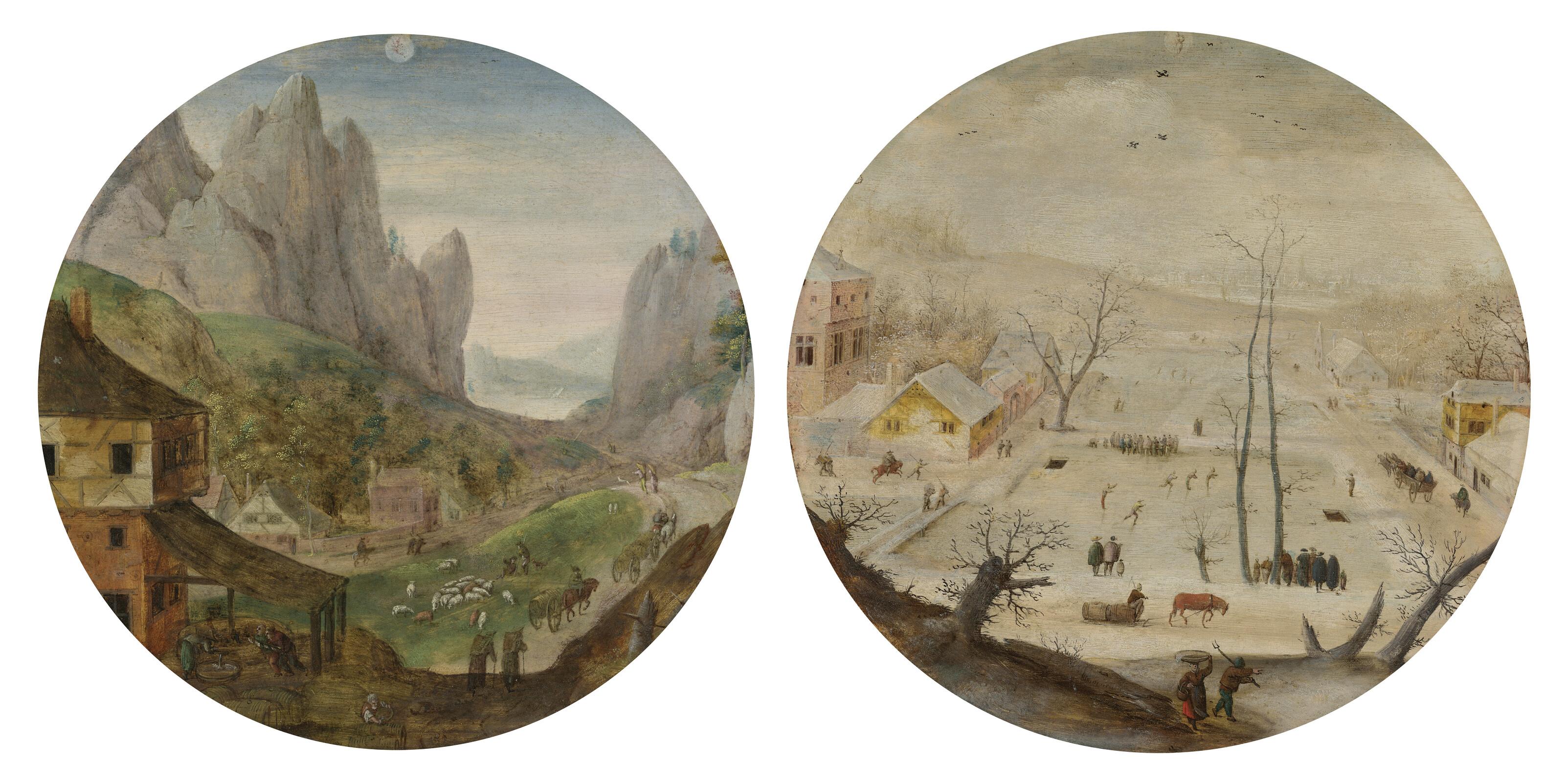 Jacob Grimmer - The month of October, with the sign of Scorpio; The month of January, with the sign of Aquarius