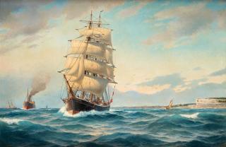 Jacob Hägg - ”Svenskt barkskepp utanför Visby”