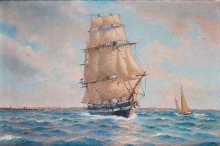 Jacob Hägg - The corvette Norrköping off the coast of Karlskrona