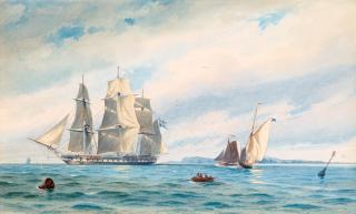 Jacob Hägg - The ship Vanadis in the English canal