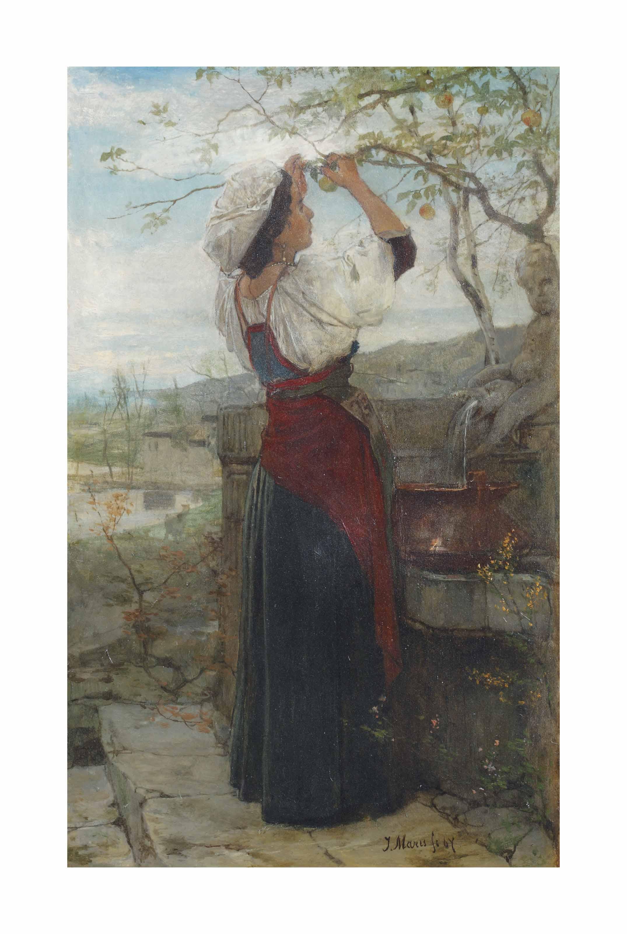 Jacob Hendricus Maris - Gathering fruits