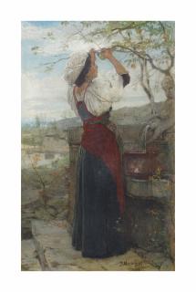 Jacob Hendricus Maris - Gathering fruits