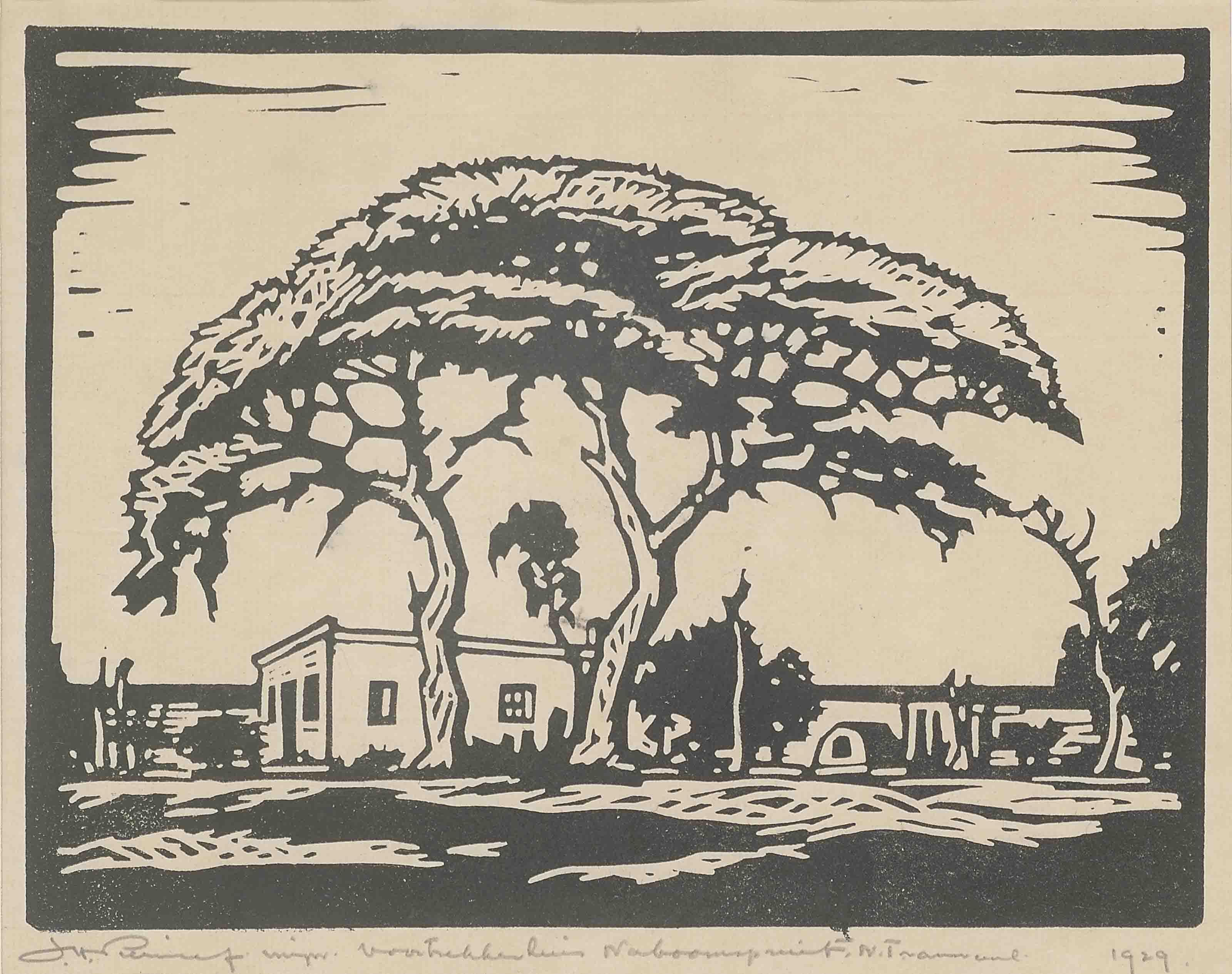 Jacob Hendrik Pierneef - A farmhouse, Naboomspruit