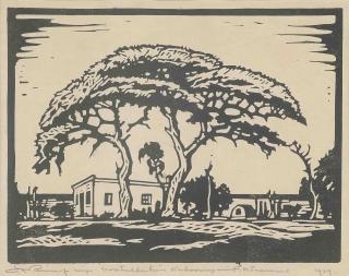 Jacob Hendrik Pierneef - A farmhouse, Naboomspruit