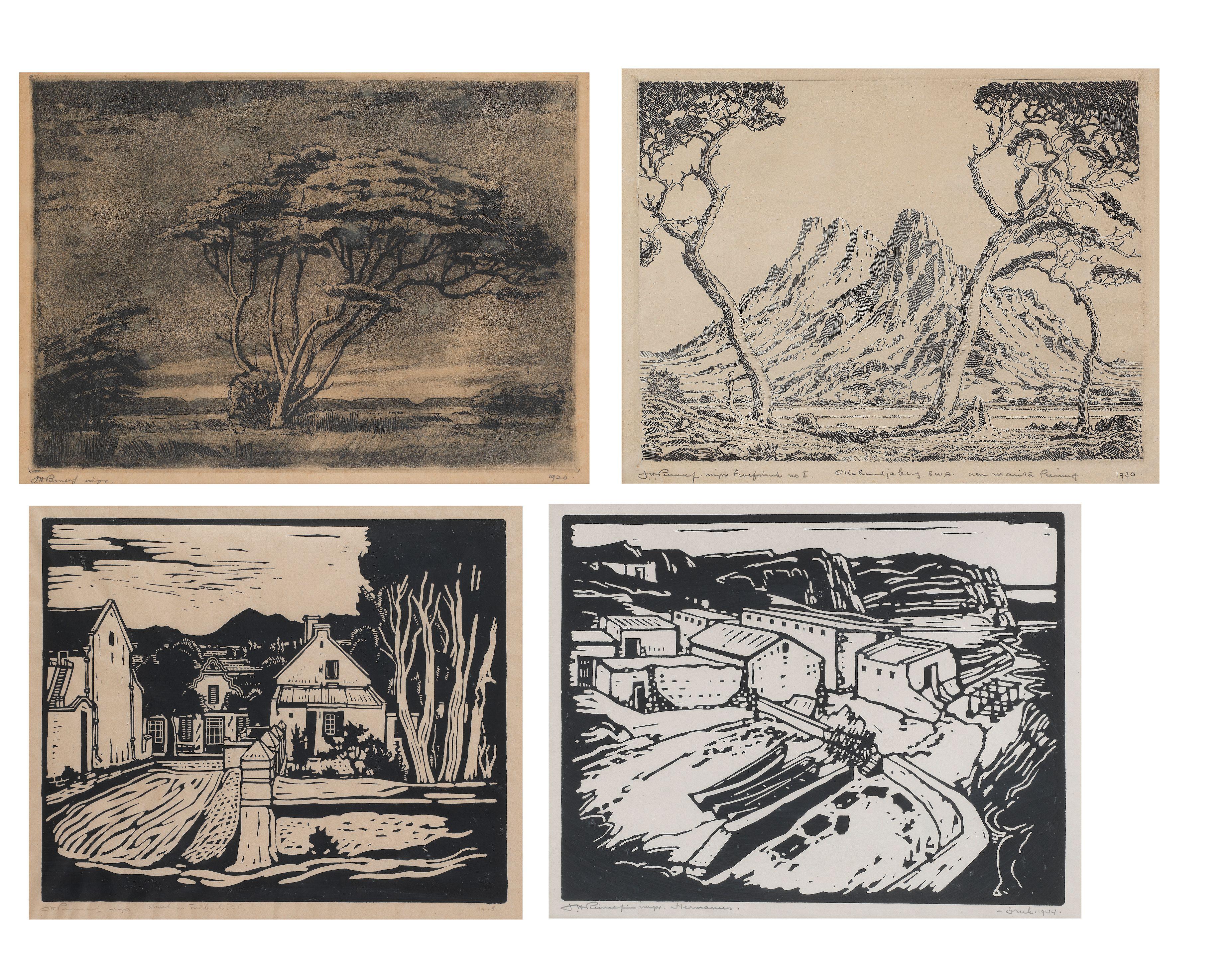Jacob Hendrik Pierneef - Four South African Views (i-iv):