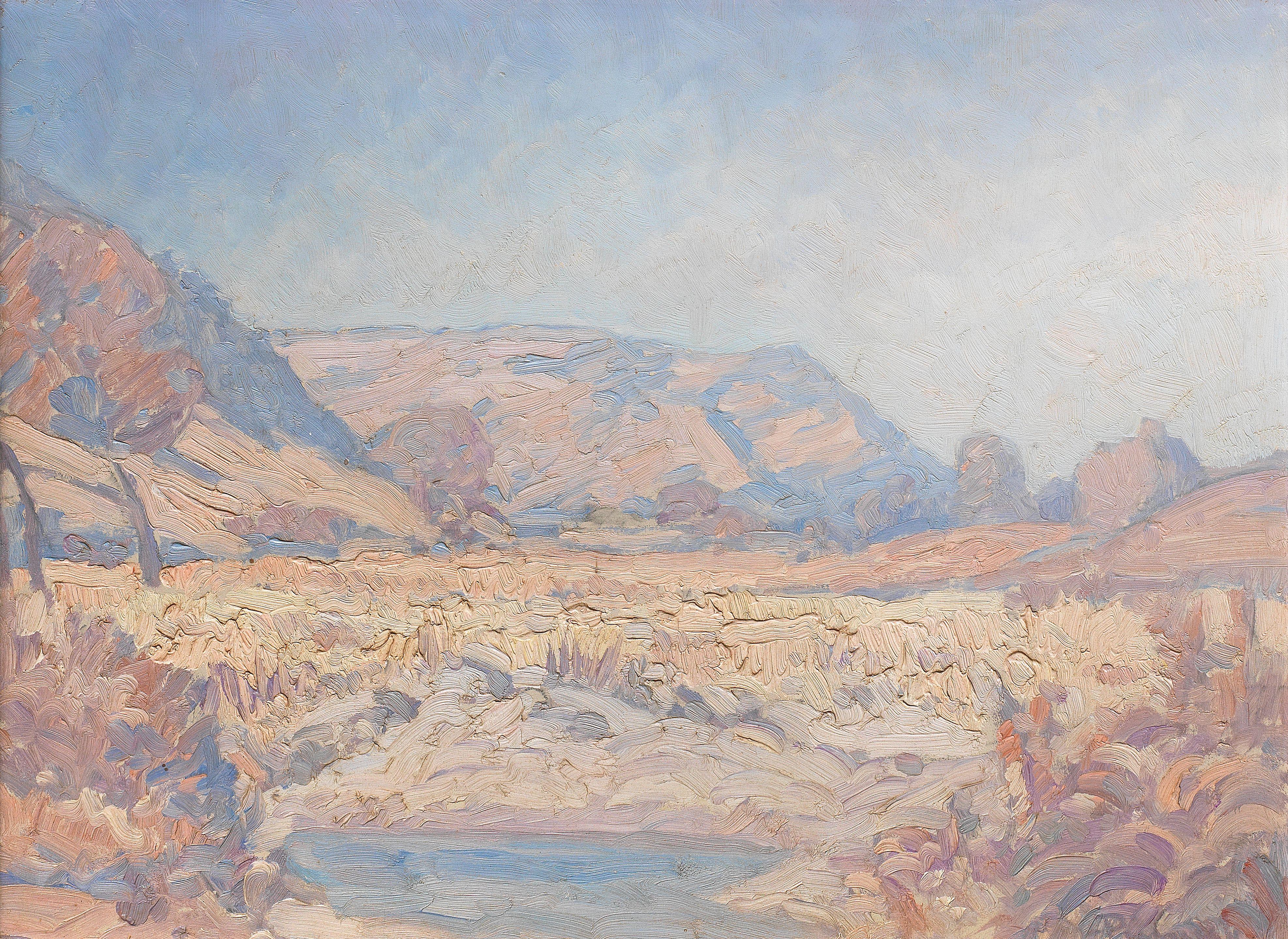 Jacob Hendrik Pierneef - Mountainous Landscape (Framed)