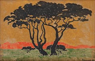 Jacob Hendrik Pierneef - Trees at Dusk