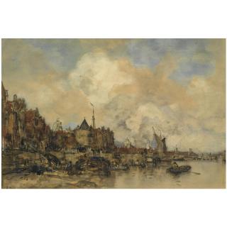 Jacob Henricus Maris - A View Of The Buitenkant With The Schreierstoren, Amsterdam