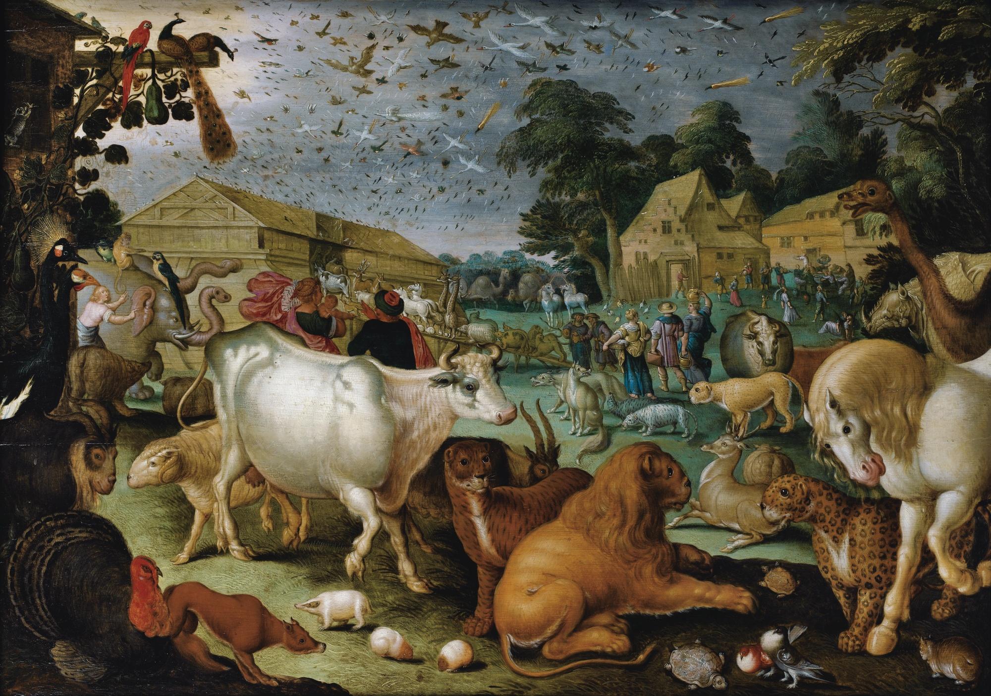 Jacob Ii Savery - L\'Arche De Noéjacob Ii Savery ; Noah\'S Arch ; Oil On Panel