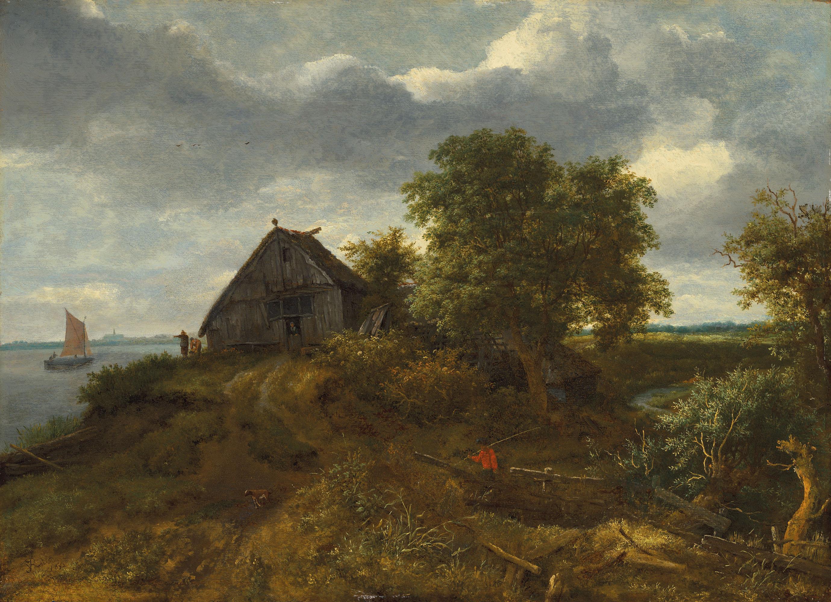 Jacob Isaacksz. Van Ruisdael - A dune landscape with a distant view of Haarlem