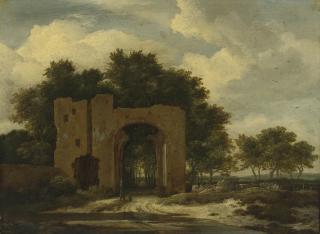 Jacob Isaacksz. Van Ruisdael - A Ruined Castle Gateway, Possibly The Archway Of Huis Ter Kleef