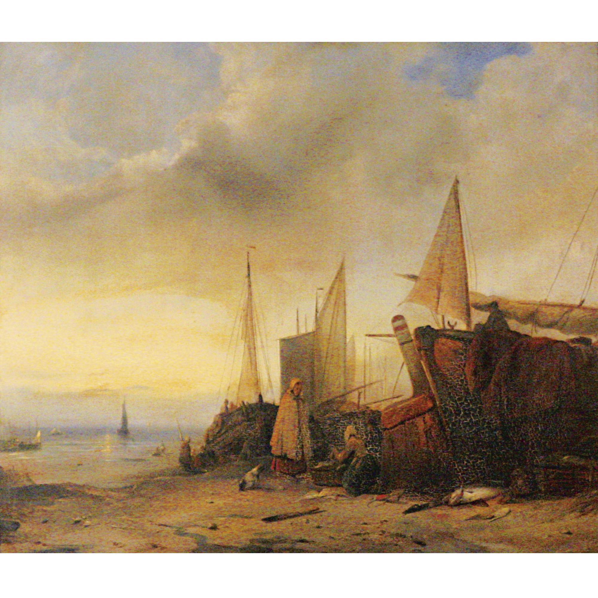 Jacob Jacobs - Ships At Low Tide