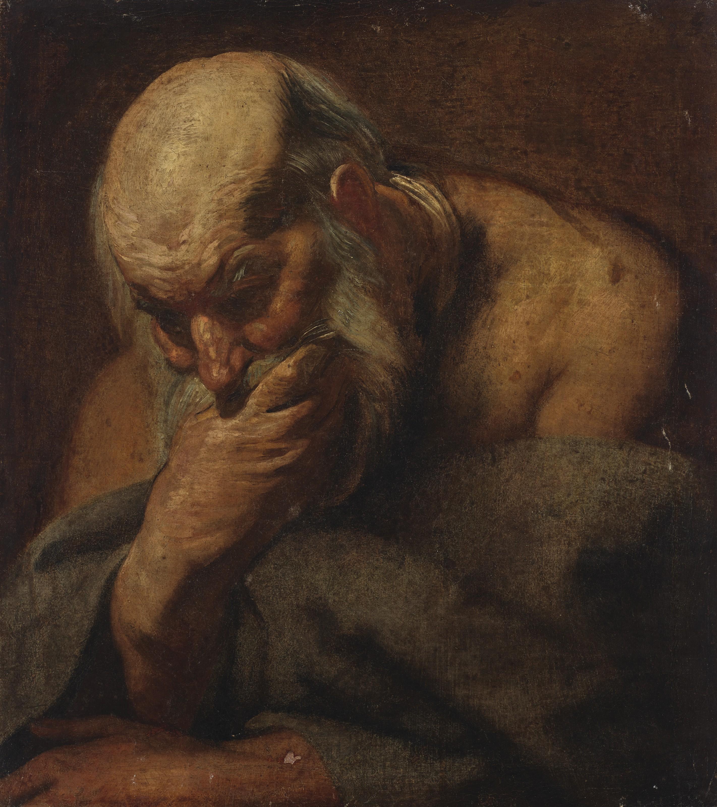 Jacob Jordaens - Head of a bearded man, possibly an apostle