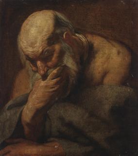 Jacob Jordaens - Head of a bearded man, possibly an apostle